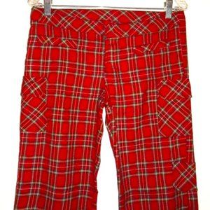 Vintage Scottish Tartan Plaid Dress Cargo Pants